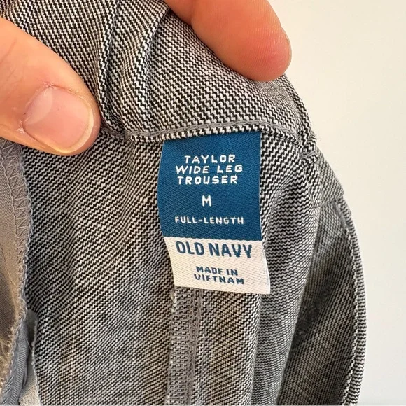 Old Navy Taylor Wide Leg Trouser Pants Gray Minimalist Career Basic Medium NWT - Picture 7 of 10